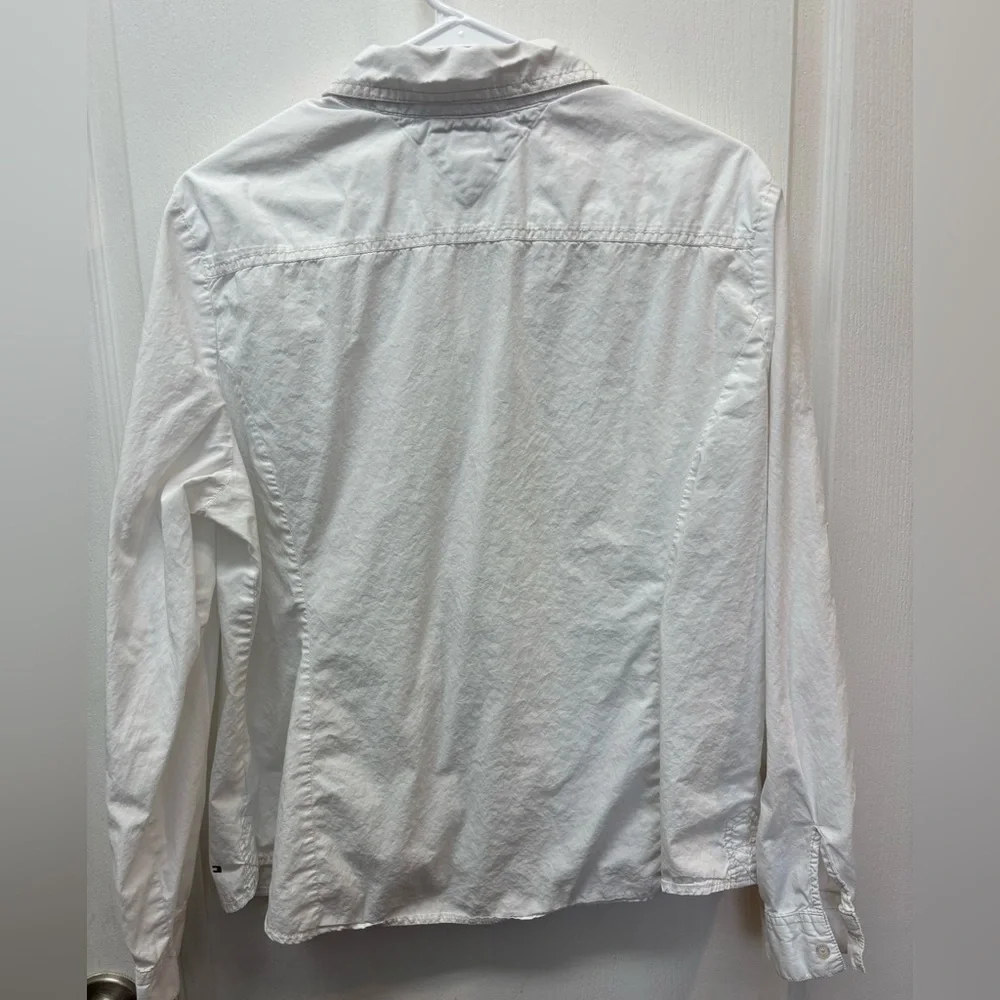 Unisex Tommy Hilfiger White Collared Button-Front Shirt Size XXL - Picture 11 of 11